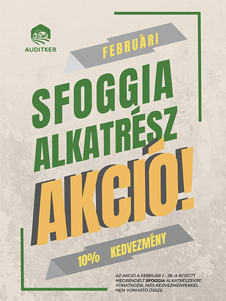 Sfoggia alkatrész akció